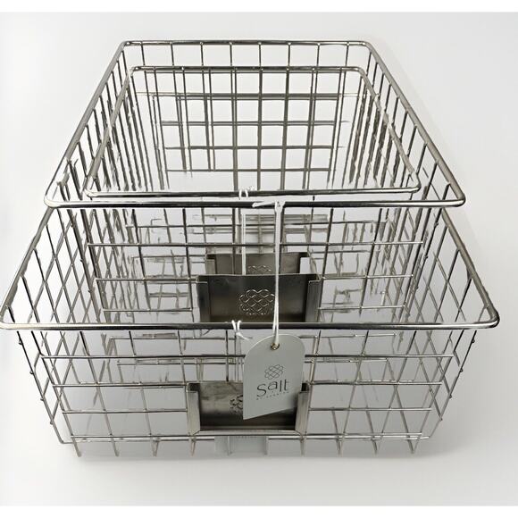Salt By Sabrina London NWT Wire Storage Baskets Set of 3 Silver